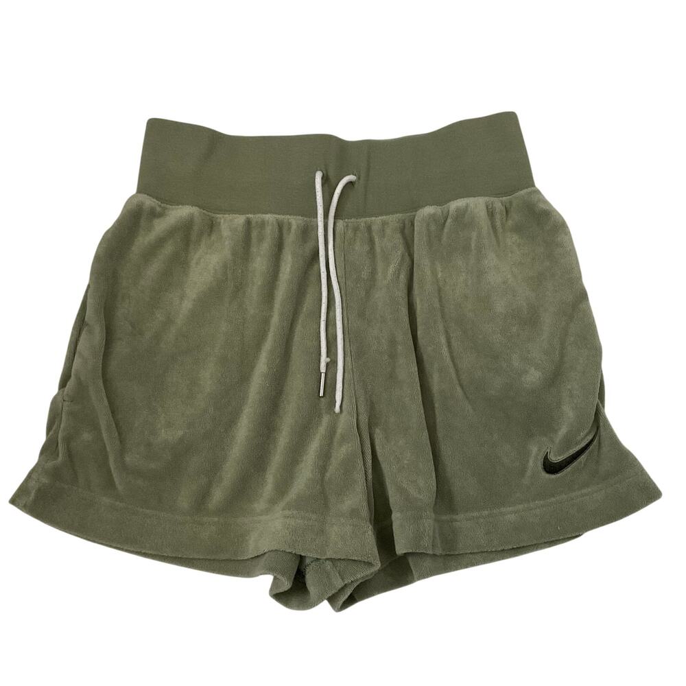 Nike Club Women’s French Terry Green Shorts - Size‎ Small
